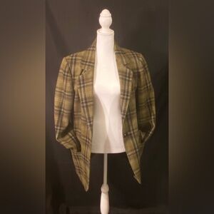 Stunning Sag Harbor Plaid Wool Blazer